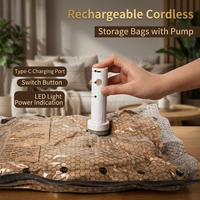 Gracium Cordless Vacuum Storage Bags with Rechargeable Pump – Travel Space Saver