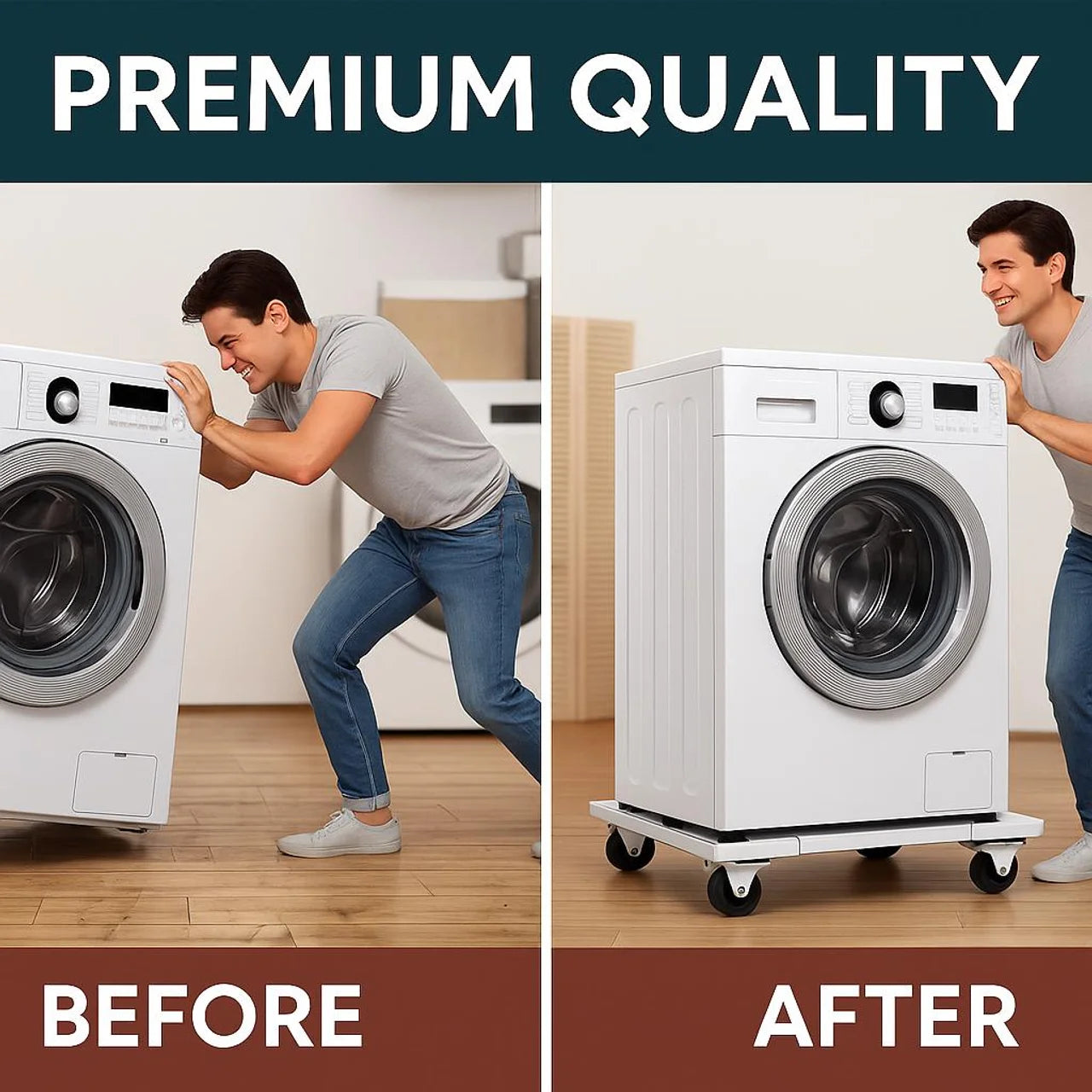 Gracium™ Adjustable Appliance Moving Base – Effortless Moving & Easy Cleaning Solution” (Pair) ⁠